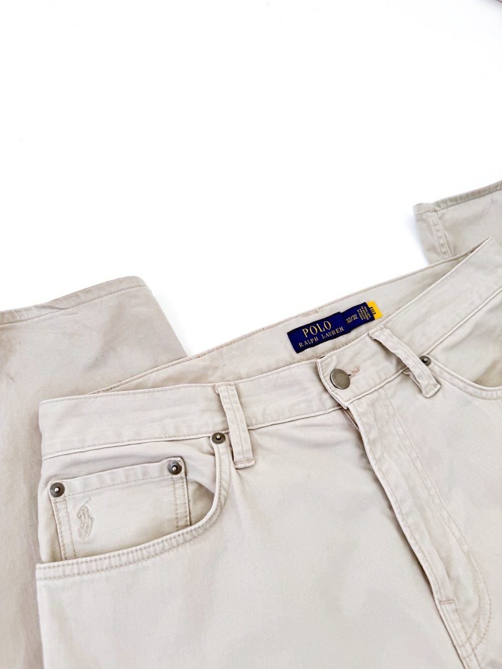 Polo Ralph Lauren Slim Straight-Leg Twill Pants in Light Taupe Khaki 32x32 Men's - Picture 2 of 11